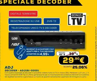 Euronics Adj decoder adj191-00001 offerta