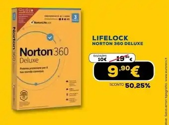 Euronics Lifelock norton 360 deluxe offerta