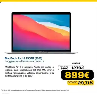 Euronics Macbook air 13 256gb offerta