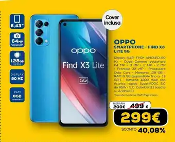 Euronics Smartphone find x3 lite 5g offerta
