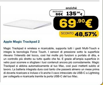 Euronics Magic trackpad 2 offerta