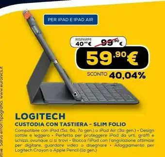 Euronics Custodia con tastiera - slim folio offerta