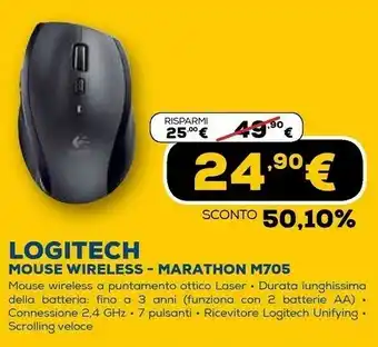 Euronics Mouse wireless - marathon m705 offerta