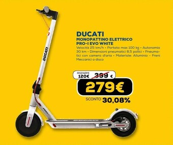 Ducati monopattino elettrico pro-i evo white