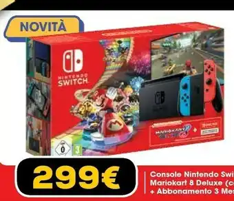 Euronics Console + il gioco mariokart 8 deluxe (codice download) + abbonamento 3 mesi switch online offerta