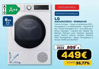 Euronics Asciugatrice - rh802av6 offerta