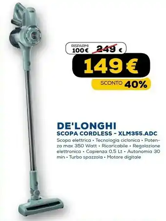 Euronics Scopa codless xlm355.adc offerta