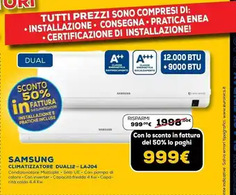 Euronics Climatizzatore dual12 laj04 offerta