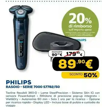 Euronics Rasoio - serie 7000 s7782/50 offerta
