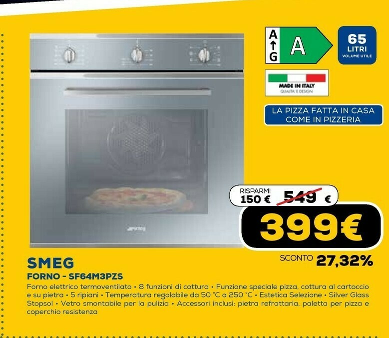 Sf64m3pzs forno forno elettrico 65 l argento a offerta di Euronics