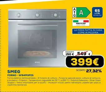 Euronics Sf64m3pzs forno forno elettrico 65 l argento a offerta