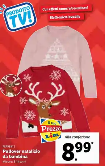 Lidl Pepperts Pullover natalizio da bambino offerta
