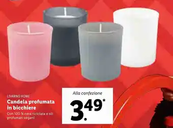 Lidl Livarno Home Candela profumata in bicchier offerta