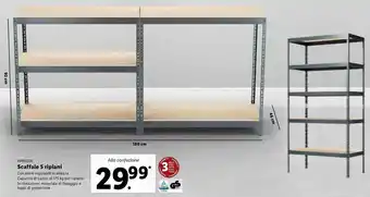 Lidl Parkside Scaffale 5 ripiani offerta