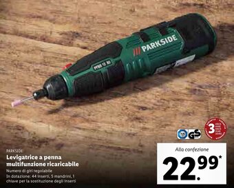 Lidl Parkside Levigatrice a penna multifunzione ricaricabile offerta