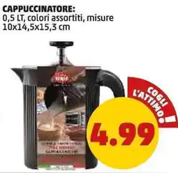 Cappuccinatore: colori assortiti, misure