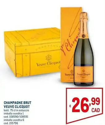 Metro Champagne 750 ml offerta