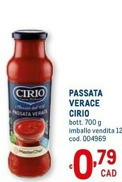 Metro La verace passata 700 g(ml) offerta