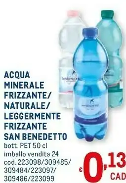 Metro Acqua minerale naturale frizzante 500 g(ml) offerta
