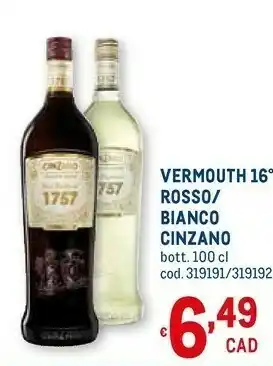 Rosso/ bianco cinzano