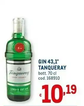 Metro Tanqueray london dry gin 0,7 l offerta