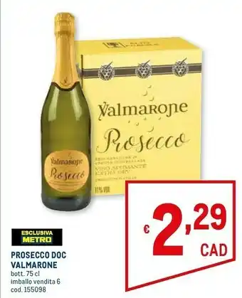 Metro Valmarone prosecco docg offerta