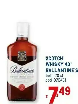 Metro Whisky 40 ballantin s offerta
