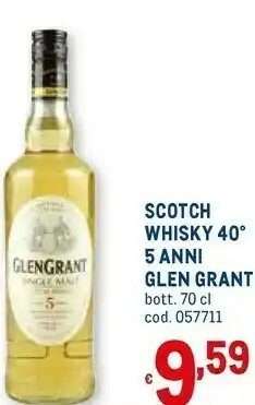 Metro Whisky 40 5 anni glen grant offerta