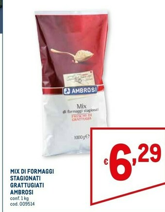 Mix di formaggi stagionati grattugiati