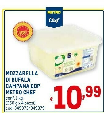 Metro Mozzarella di bufala campana 1000 g offerta