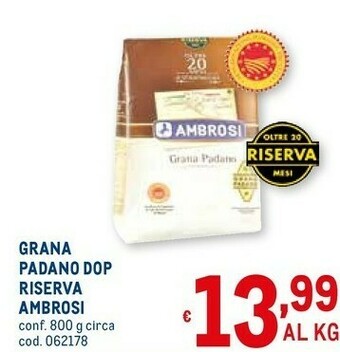 Metro Grana padano dop riserva offerta