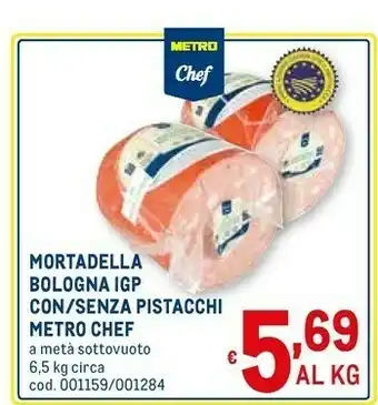 Metro Mortadella bologna igp con/senza pistacchi offerta