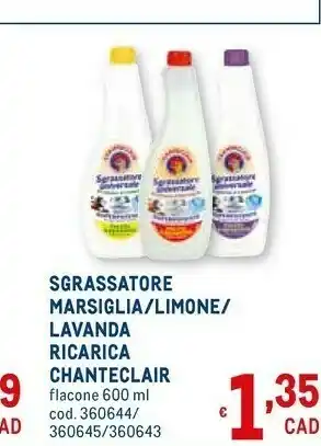 Metro Sgrassatore marsiglia offerta