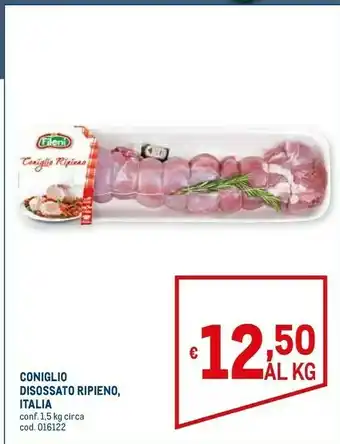 Metro Coniglio disossato ripieno, italia offerta
