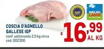 Coscia d'agnello gallese igp