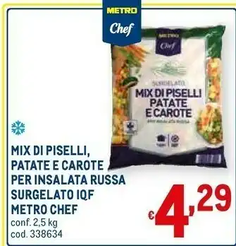 Metro Mix di piselli, patate e carote per insalata russa surgelato iqf offerta