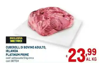 Metro Cuberoll di bovino adulto, irlanda platinum prime offerta