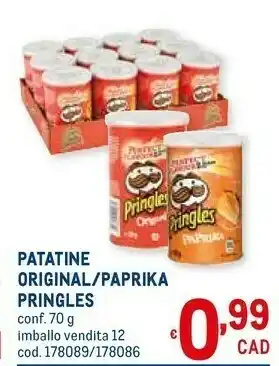 Metro Patatine 70 g offerta