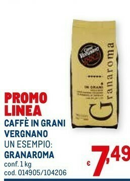 Metro Caffè granaroma in grani 1000 g(ml) offerta