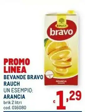 Metro Bevande bravo arancia 2 litri offerta