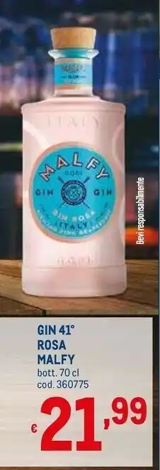 Metro Malfy gin rosa offerta