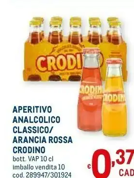 Metro Crodino rossa aperitivo offerta