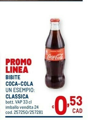 Metro Coca-cola - coca-cola 330 g(ml) offerta