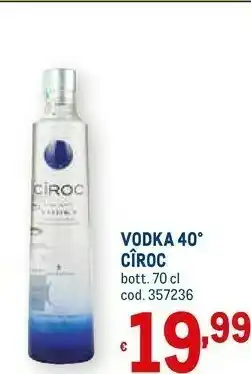 Metro Ciroc vodka 700 ml offerta