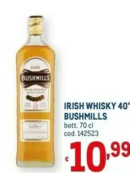 Metro Irish whisky 40 bushmills offerta
