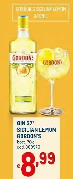 Metro Gin 37 sicilian lemon offerta
