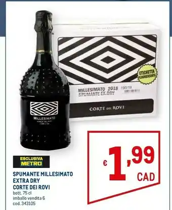 Spumante extra dry corte dei rovi