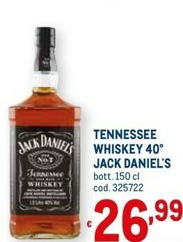 Metro Jack daniel's tennessee whiskey offerta