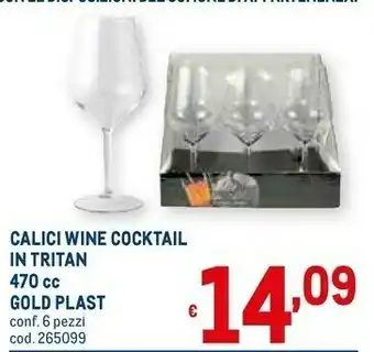 Metro Calici wine cocktail in tritan offerta