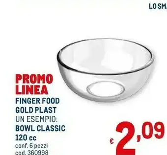 Metro Gold plast bowl classic offerta